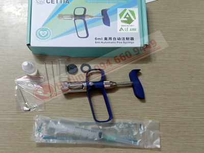 Xilanh tự động chủng đậu gà 2 kim