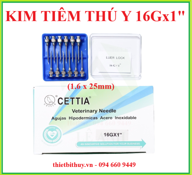 KIM TIÊM 16x25 - BƠM TIÊM INOX 10ML