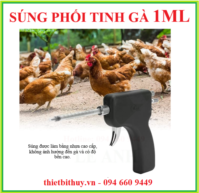 SÚNG PHỐI TINH GÀ 2ML - SÚNG PHỐI TINH VỊT