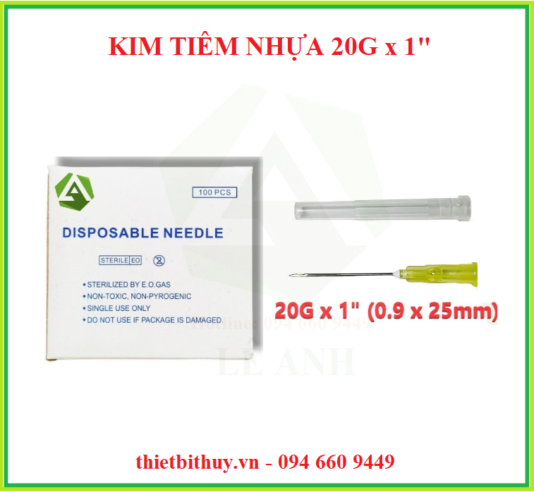 KIM TIÊM NHỰA 20G DÙNG 1 LẦN 