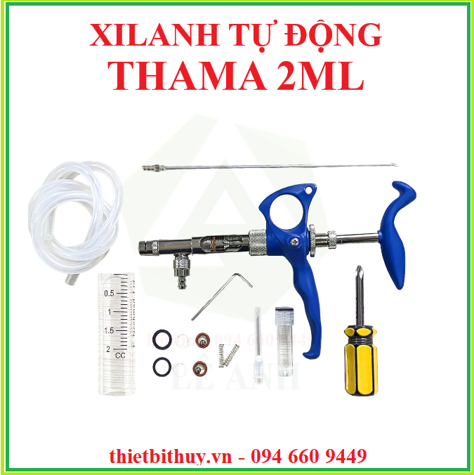 Xilanh tự động Thama - Xilanh tự động gắn dây cao cấp - Thiết bị thú y Lê Anh