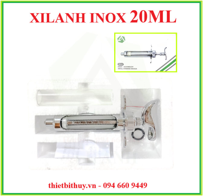 Xilanh inox 10ml cao cấp - Thiết bị thú y Lê Anh